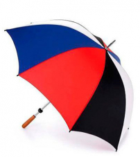 Зонт-гольфер «Черный-красный-синий-белый»,S652-1780  механика, Fairway, Fulton