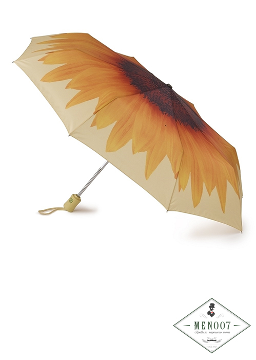 Женский зонт с принтом «Подсолнух», автомат, OpenClose-4, Fulton R346-3055