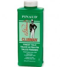 Тальк супер-легкий Clubman Finest Powder (белый, подходит для бритья опасной бритвой), 255гр