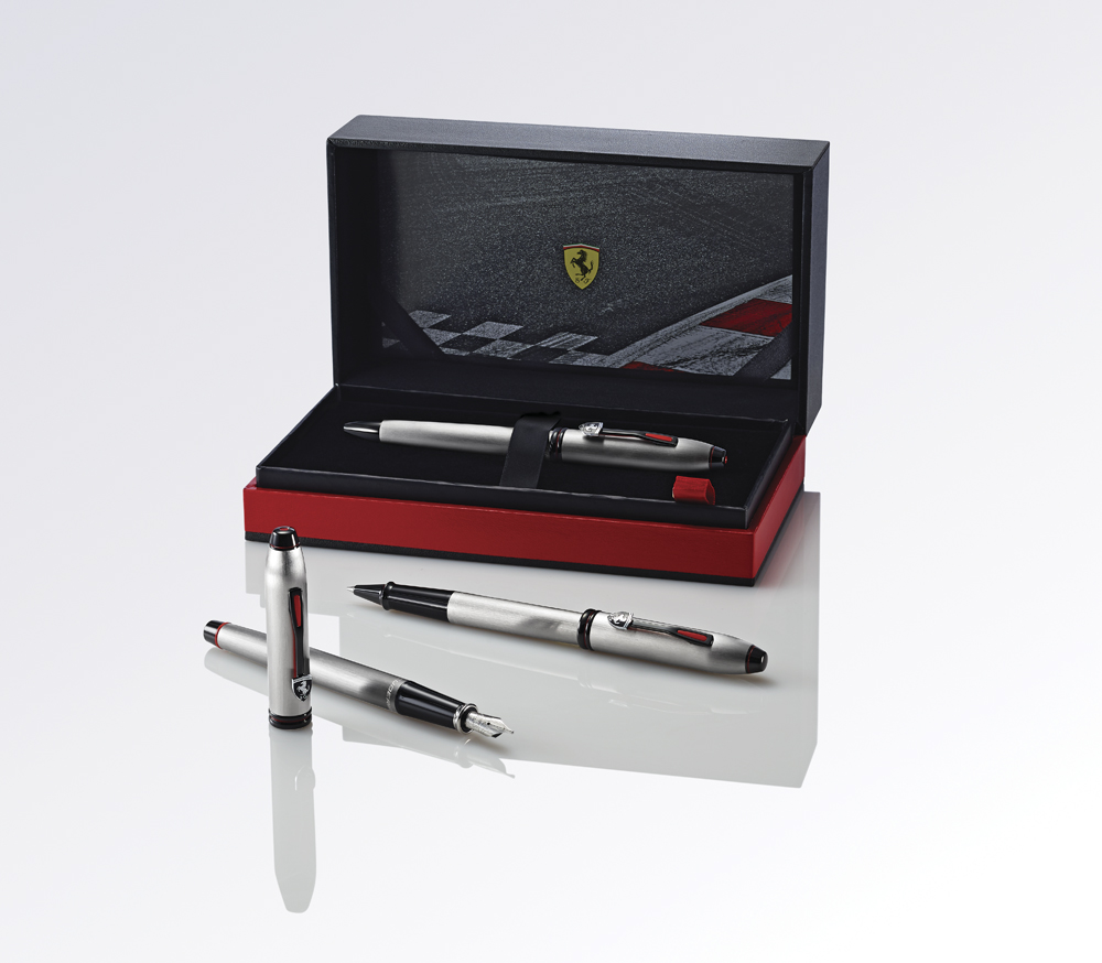 Шариковая ручка Cross Townsend Ferrari Brushed Aluminum