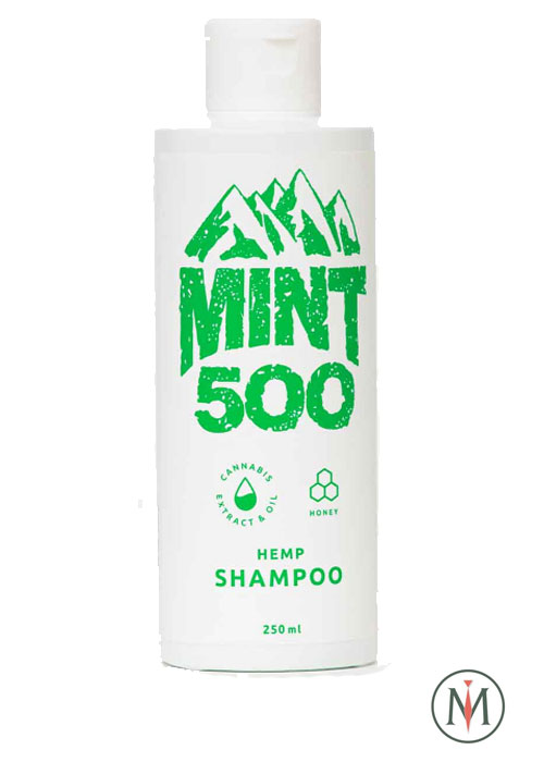 Противовоспалительный шампунь на основе масла и экстракта семян конопли Mint500 Hemp Shampoo -250мл.