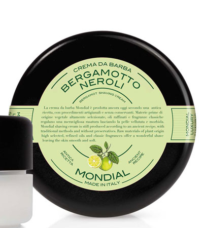 Крем для бритья Mondial "BERGAMOTTO NEROLI" с ароматом бергамота и нероли, пластиковая чаша plexiglas, 150 мл